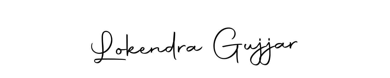 How to make Lokendra Gujjar name signature. Use Autography-DOLnW style for creating short signs online. This is the latest handwritten sign. Lokendra Gujjar signature style 10 images and pictures png
