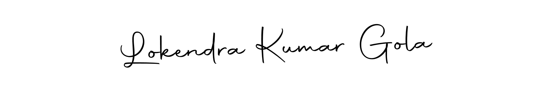 How to make Lokendra Kumar Gola name signature. Use Autography-DOLnW style for creating short signs online. This is the latest handwritten sign. Lokendra Kumar Gola signature style 10 images and pictures png