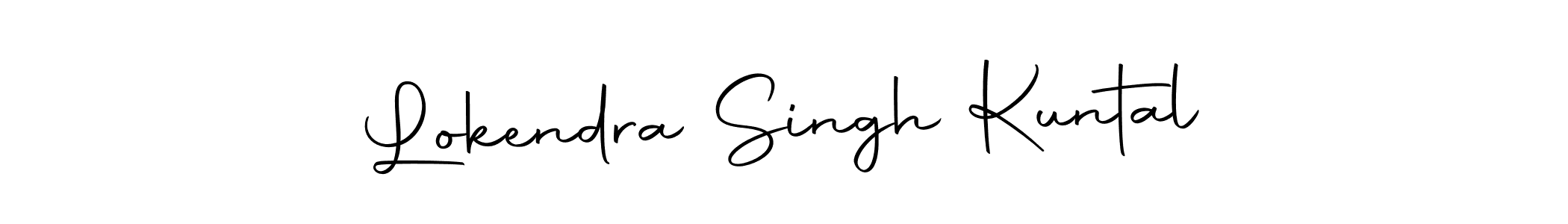 How to make Lokendra Singh Kuntal name signature. Use Autography-DOLnW style for creating short signs online. This is the latest handwritten sign. Lokendra Singh Kuntal signature style 10 images and pictures png