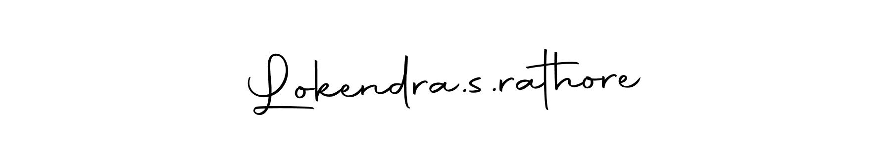 How to make Lokendra.s.rathore name signature. Use Autography-DOLnW style for creating short signs online. This is the latest handwritten sign. Lokendra.s.rathore signature style 10 images and pictures png