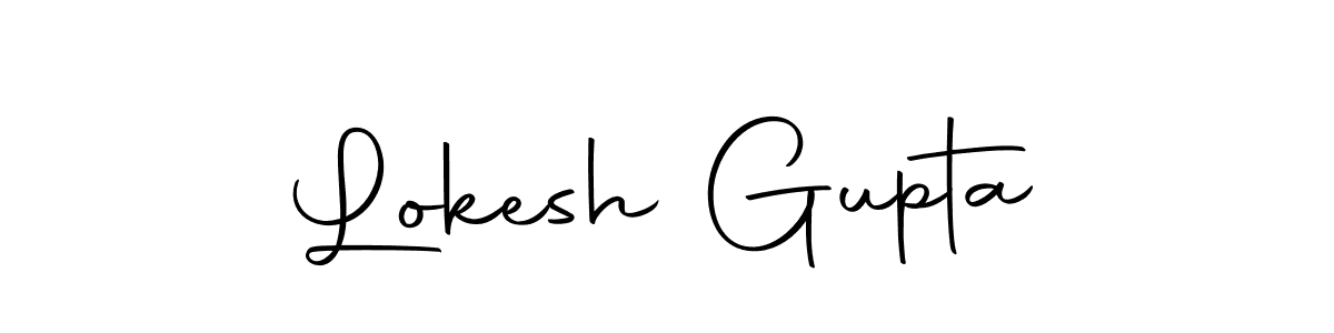 How to make Lokesh Gupta name signature. Use Autography-DOLnW style for creating short signs online. This is the latest handwritten sign. Lokesh Gupta signature style 10 images and pictures png