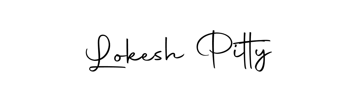 Create a beautiful signature design for name Lokesh Pitty. With this signature (Autography-DOLnW) fonts, you can make a handwritten signature for free. Lokesh Pitty signature style 10 images and pictures png