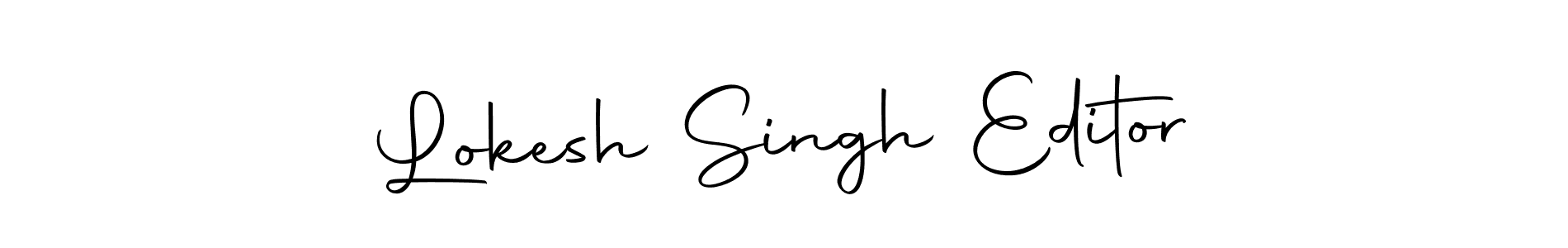 How to make Lokesh Singh Editor name signature. Use Autography-DOLnW style for creating short signs online. This is the latest handwritten sign. Lokesh Singh Editor signature style 10 images and pictures png