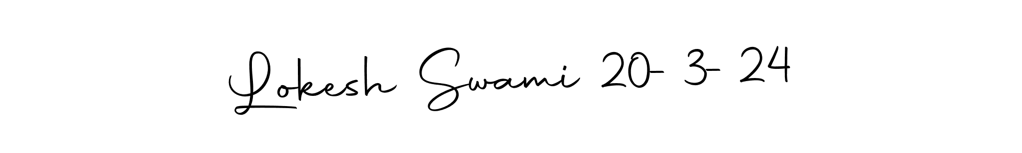 Design your own signature with our free online signature maker. With this signature software, you can create a handwritten (Autography-DOLnW) signature for name Lokesh Swami 20-3-24. Lokesh Swami 20-3-24 signature style 10 images and pictures png
