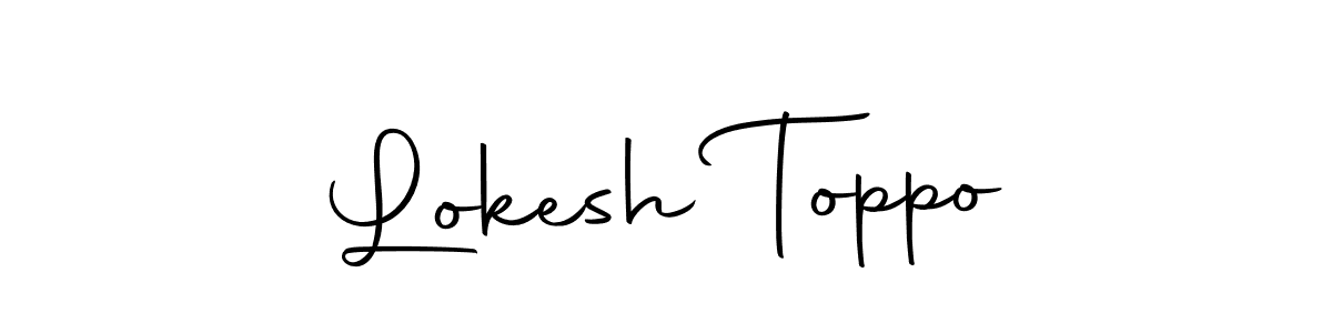 Similarly Autography-DOLnW is the best handwritten signature design. Signature creator online .You can use it as an online autograph creator for name Lokesh Toppo. Lokesh Toppo signature style 10 images and pictures png
