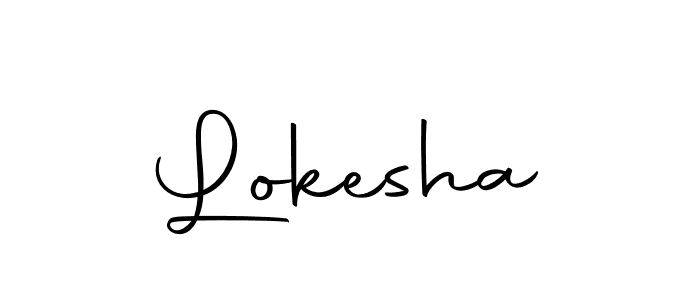 You can use this online signature creator to create a handwritten signature for the name Lokesha. This is the best online autograph maker. Lokesha signature style 10 images and pictures png