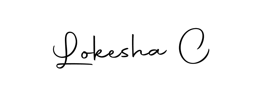 Make a beautiful signature design for name Lokesha C. With this signature (Autography-DOLnW) style, you can create a handwritten signature for free. Lokesha C signature style 10 images and pictures png