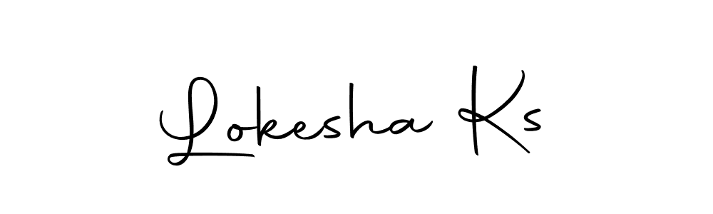 Make a short Lokesha Ks signature style. Manage your documents anywhere anytime using Autography-DOLnW. Create and add eSignatures, submit forms, share and send files easily. Lokesha Ks signature style 10 images and pictures png