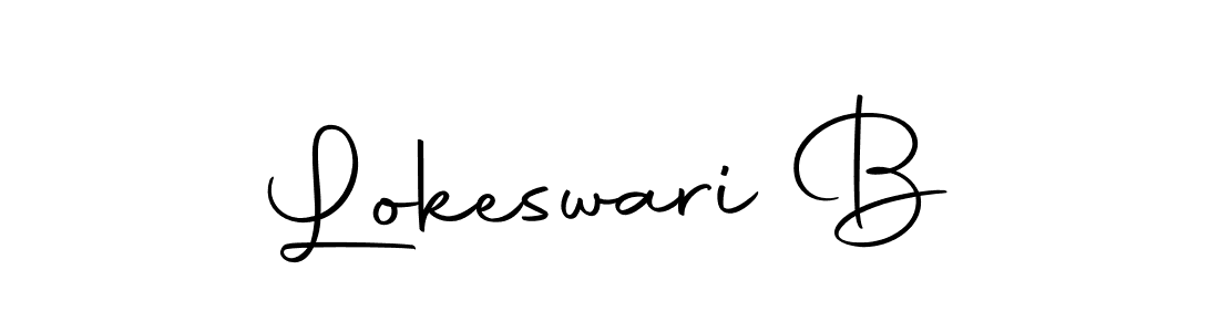 You should practise on your own different ways (Autography-DOLnW) to write your name (Lokeswari B) in signature. don't let someone else do it for you. Lokeswari B signature style 10 images and pictures png