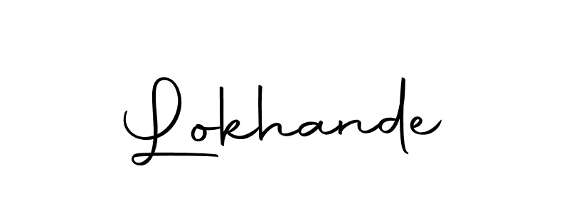 How to make Lokhande name signature. Use Autography-DOLnW style for creating short signs online. This is the latest handwritten sign. Lokhande signature style 10 images and pictures png