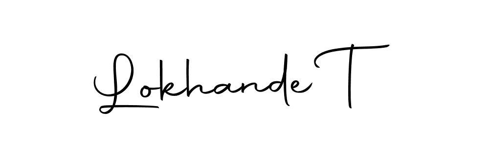 Create a beautiful signature design for name Lokhande T. With this signature (Autography-DOLnW) fonts, you can make a handwritten signature for free. Lokhande T signature style 10 images and pictures png