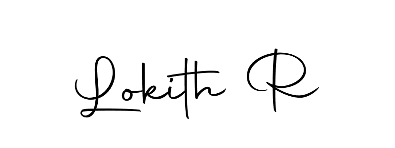You should practise on your own different ways (Autography-DOLnW) to write your name (Lokith R) in signature. don't let someone else do it for you. Lokith R signature style 10 images and pictures png