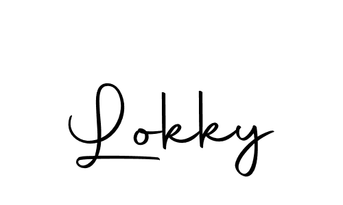 Use a signature maker to create a handwritten signature online. With this signature software, you can design (Autography-DOLnW) your own signature for name Lokky. Lokky signature style 10 images and pictures png