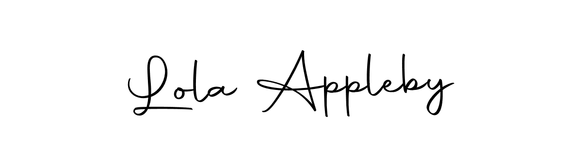 Make a short Lola Appleby signature style. Manage your documents anywhere anytime using Autography-DOLnW. Create and add eSignatures, submit forms, share and send files easily. Lola Appleby signature style 10 images and pictures png