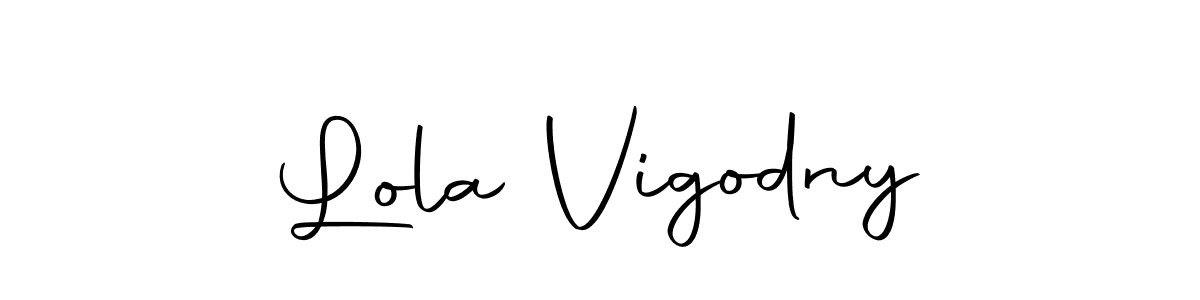 Use a signature maker to create a handwritten signature online. With this signature software, you can design (Autography-DOLnW) your own signature for name Lola Vigodny. Lola Vigodny signature style 10 images and pictures png