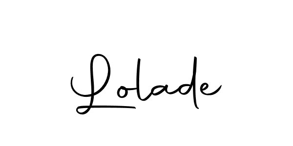 Make a beautiful signature design for name Lolade. With this signature (Autography-DOLnW) style, you can create a handwritten signature for free. Lolade signature style 10 images and pictures png