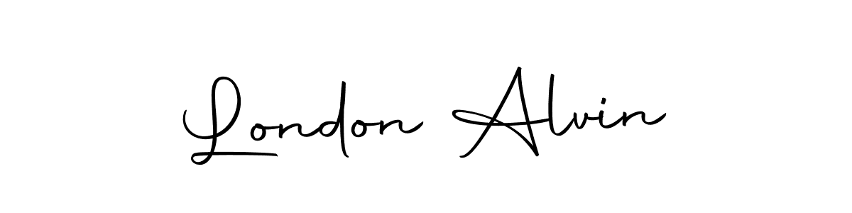 Create a beautiful signature design for name London Alvin. With this signature (Autography-DOLnW) fonts, you can make a handwritten signature for free. London Alvin signature style 10 images and pictures png