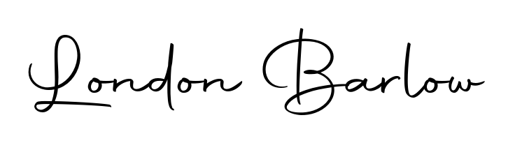 How to make London Barlow name signature. Use Autography-DOLnW style for creating short signs online. This is the latest handwritten sign. London Barlow signature style 10 images and pictures png