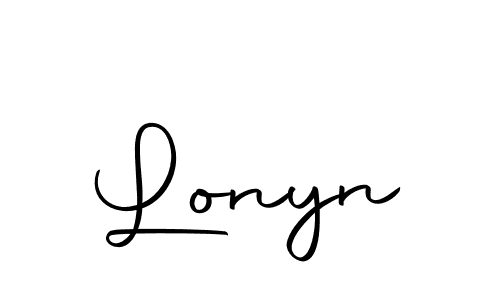 Lonyn stylish signature style. Best Handwritten Sign (Autography-DOLnW) for my name. Handwritten Signature Collection Ideas for my name Lonyn. Lonyn signature style 10 images and pictures png