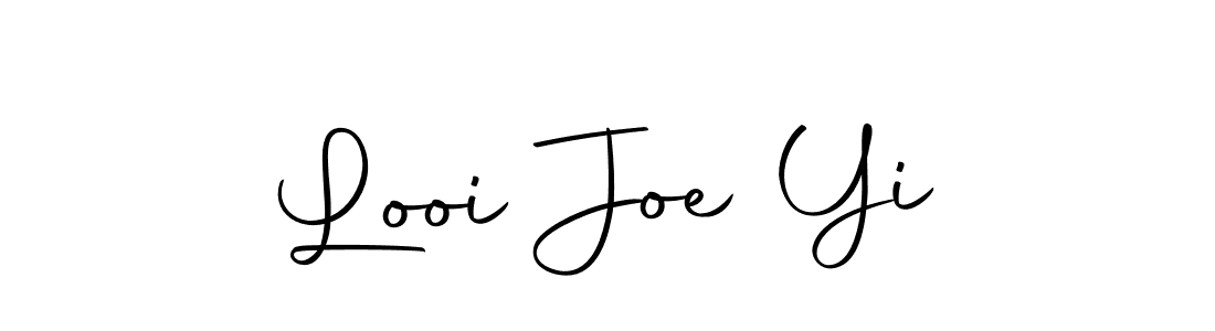Create a beautiful signature design for name Looi Joe Yi. With this signature (Autography-DOLnW) fonts, you can make a handwritten signature for free. Looi Joe Yi signature style 10 images and pictures png