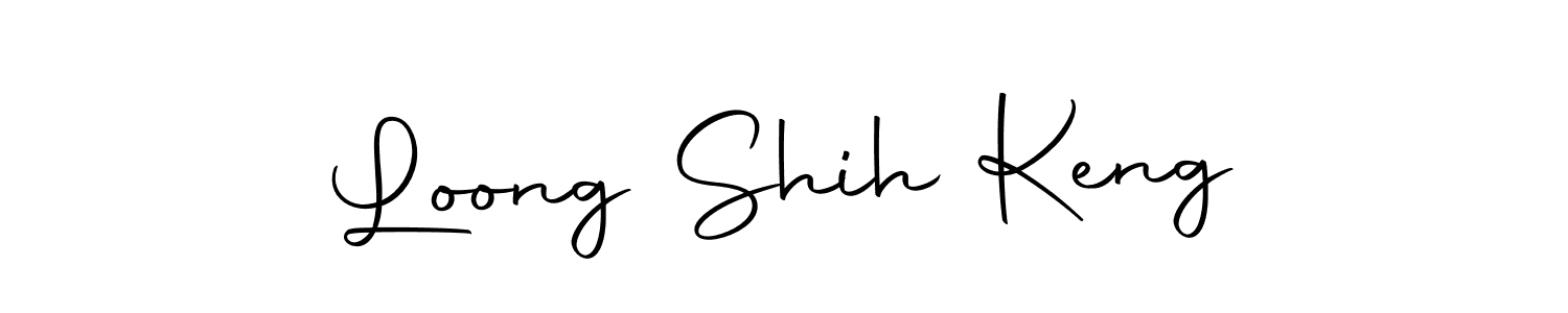 How to make Loong Shih Keng name signature. Use Autography-DOLnW style for creating short signs online. This is the latest handwritten sign. Loong Shih Keng signature style 10 images and pictures png