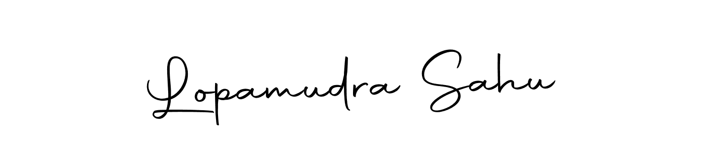 The best way (Autography-DOLnW) to make a short signature is to pick only two or three words in your name. The name Lopamudra Sahu include a total of six letters. For converting this name. Lopamudra Sahu signature style 10 images and pictures png