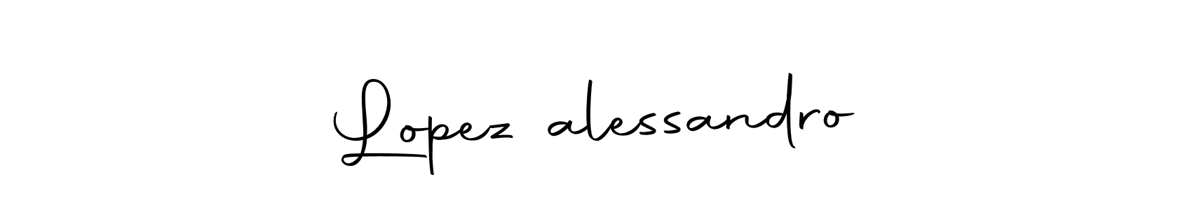 Autography-DOLnW is a professional signature style that is perfect for those who want to add a touch of class to their signature. It is also a great choice for those who want to make their signature more unique. Get Lopez alessandro name to fancy signature for free. Lopez alessandro signature style 10 images and pictures png