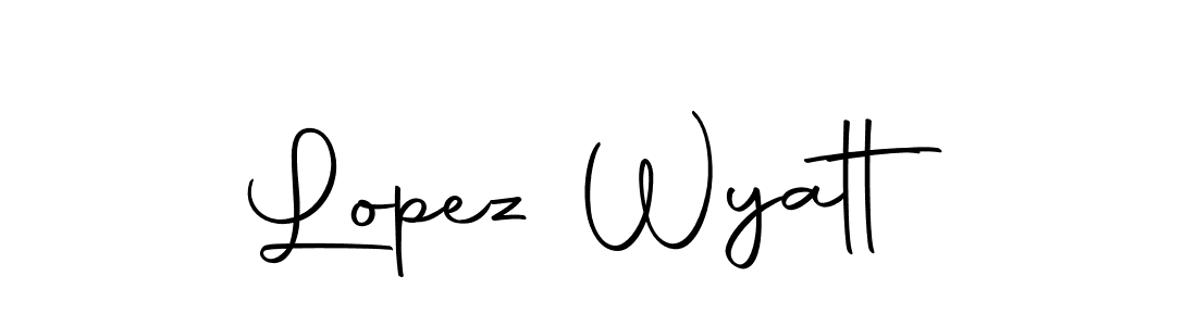Create a beautiful signature design for name Lopez Wyatt. With this signature (Autography-DOLnW) fonts, you can make a handwritten signature for free. Lopez Wyatt signature style 10 images and pictures png