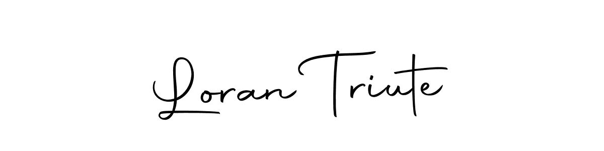 It looks lik you need a new signature style for name Loran Triute. Design unique handwritten (Autography-DOLnW) signature with our free signature maker in just a few clicks. Loran Triute signature style 10 images and pictures png