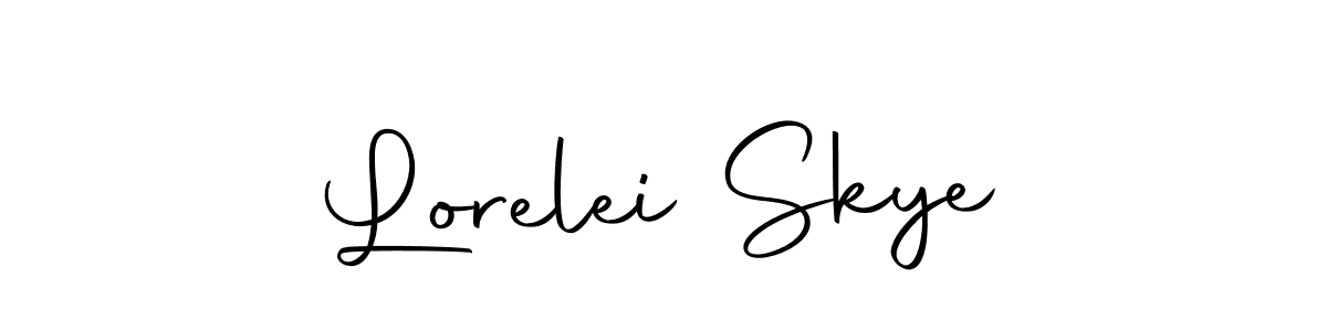 Create a beautiful signature design for name Lorelei Skye. With this signature (Autography-DOLnW) fonts, you can make a handwritten signature for free. Lorelei Skye signature style 10 images and pictures png