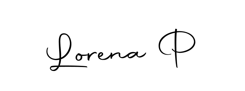 How to make Lorena P signature? Autography-DOLnW is a professional autograph style. Create handwritten signature for Lorena P name. Lorena P signature style 10 images and pictures png
