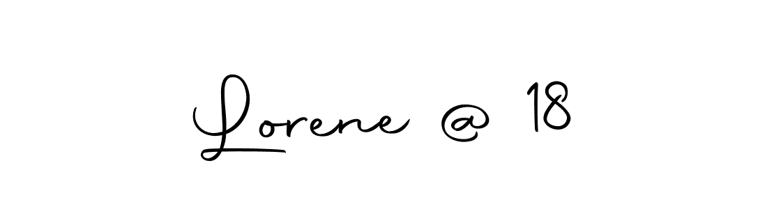 Also we have Lorene @ 18 name is the best signature style. Create professional handwritten signature collection using Autography-DOLnW autograph style. Lorene @ 18 signature style 10 images and pictures png