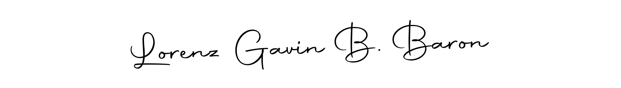 How to make Lorenz Gavin B. Baron name signature. Use Autography-DOLnW style for creating short signs online. This is the latest handwritten sign. Lorenz Gavin B. Baron signature style 10 images and pictures png