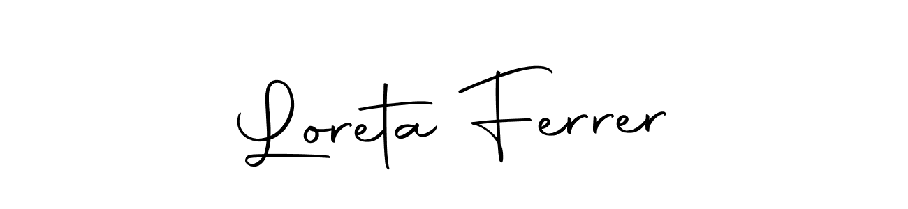 Make a beautiful signature design for name Loreta Ferrer. With this signature (Autography-DOLnW) style, you can create a handwritten signature for free. Loreta Ferrer signature style 10 images and pictures png