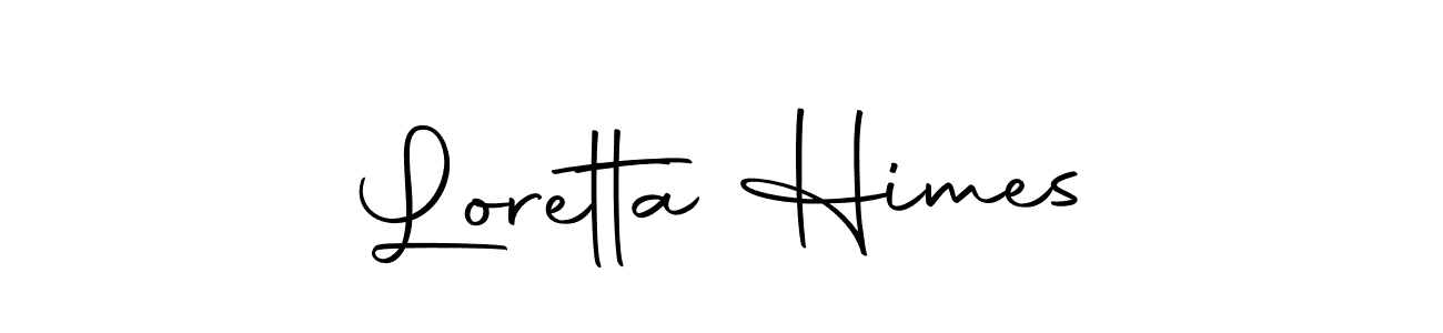 Create a beautiful signature design for name Loretta Himes. With this signature (Autography-DOLnW) fonts, you can make a handwritten signature for free. Loretta Himes signature style 10 images and pictures png