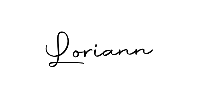 Design your own signature with our free online signature maker. With this signature software, you can create a handwritten (Autography-DOLnW) signature for name Loriann. Loriann signature style 10 images and pictures png