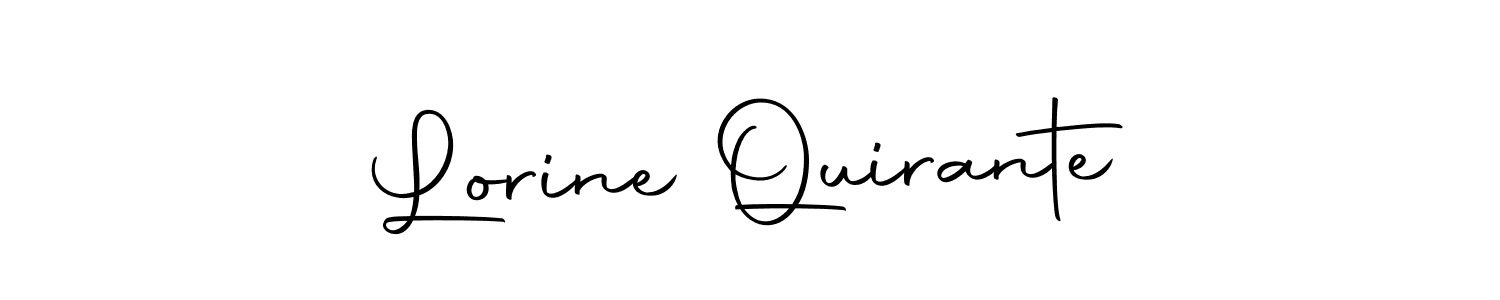 Make a beautiful signature design for name Lorine Quirante. With this signature (Autography-DOLnW) style, you can create a handwritten signature for free. Lorine Quirante signature style 10 images and pictures png
