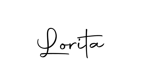 Design your own signature with our free online signature maker. With this signature software, you can create a handwritten (Autography-DOLnW) signature for name Lorita. Lorita signature style 10 images and pictures png