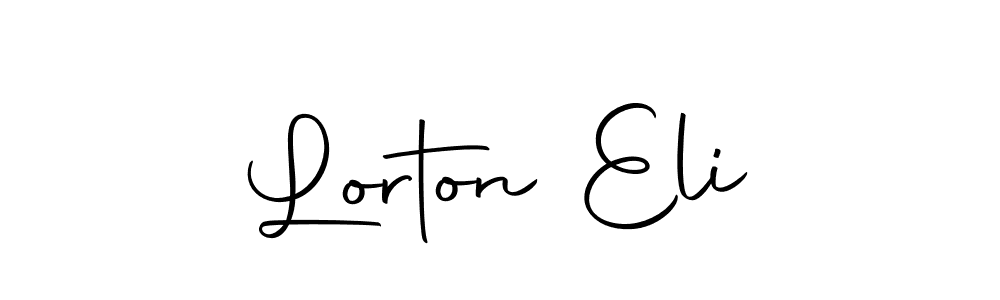 How to make Lorton Eli name signature. Use Autography-DOLnW style for creating short signs online. This is the latest handwritten sign. Lorton Eli signature style 10 images and pictures png