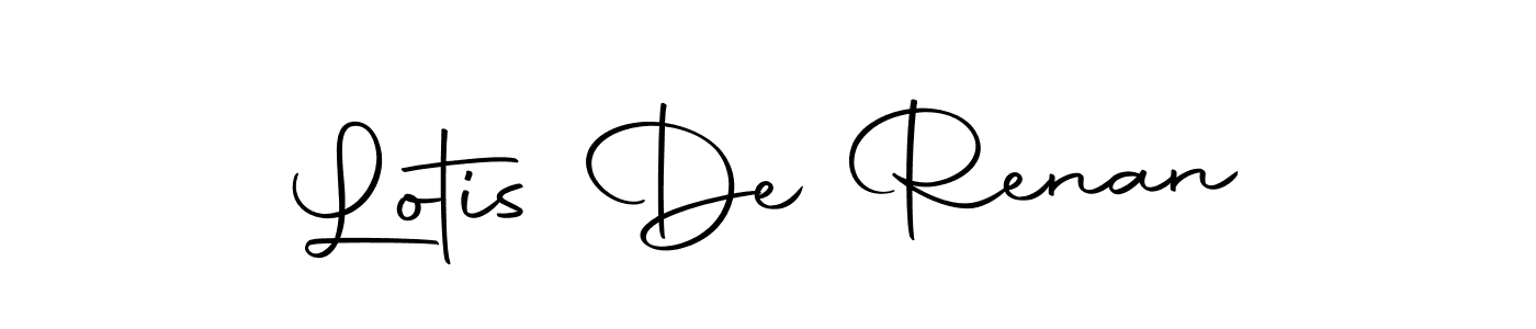 You should practise on your own different ways (Autography-DOLnW) to write your name (Lotis De Renan) in signature. don't let someone else do it for you. Lotis De Renan signature style 10 images and pictures png