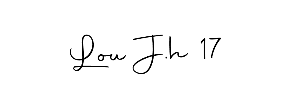 Design your own signature with our free online signature maker. With this signature software, you can create a handwritten (Autography-DOLnW) signature for name Lou J.h 17. Lou J.h 17 signature style 10 images and pictures png