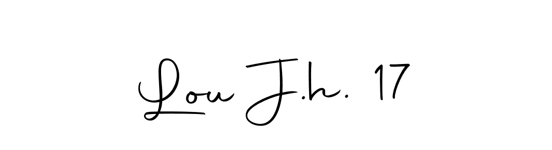 Design your own signature with our free online signature maker. With this signature software, you can create a handwritten (Autography-DOLnW) signature for name Lou J.h. 17. Lou J.h. 17 signature style 10 images and pictures png