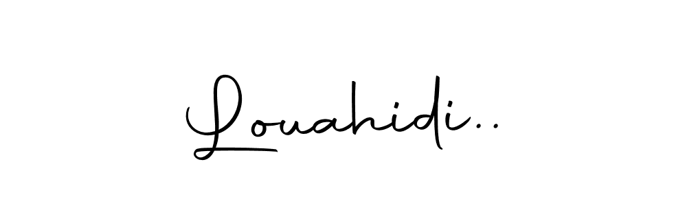 You can use this online signature creator to create a handwritten signature for the name Louahidi... This is the best online autograph maker. Louahidi.. signature style 10 images and pictures png