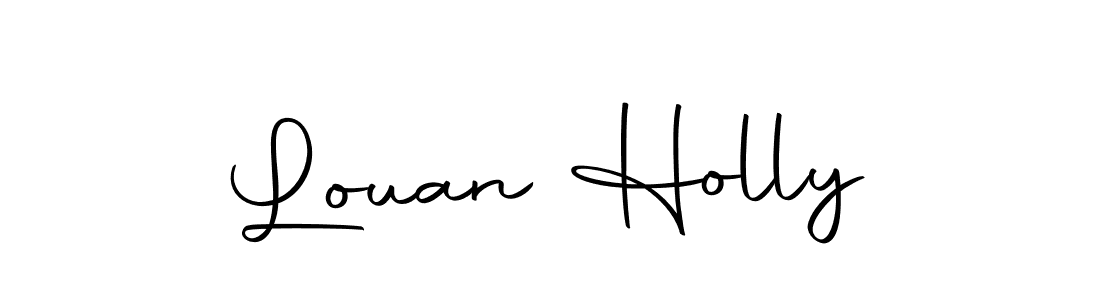 Once you've used our free online signature maker to create your best signature Autography-DOLnW style, it's time to enjoy all of the benefits that Louan Holly name signing documents. Louan Holly signature style 10 images and pictures png