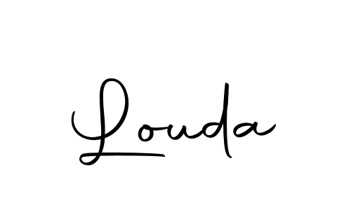 Louda stylish signature style. Best Handwritten Sign (Autography-DOLnW) for my name. Handwritten Signature Collection Ideas for my name Louda. Louda signature style 10 images and pictures png