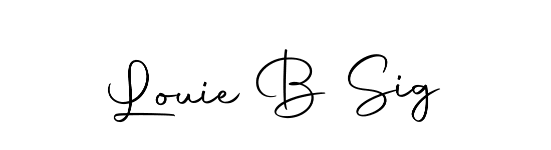 if you are searching for the best signature style for your name Louie B Sig. so please give up your signature search. here we have designed multiple signature styles  using Autography-DOLnW. Louie B Sig signature style 10 images and pictures png