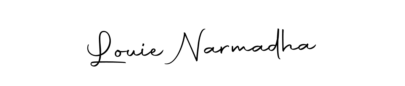 if you are searching for the best signature style for your name Louie Narmadha. so please give up your signature search. here we have designed multiple signature styles  using Autography-DOLnW. Louie Narmadha signature style 10 images and pictures png