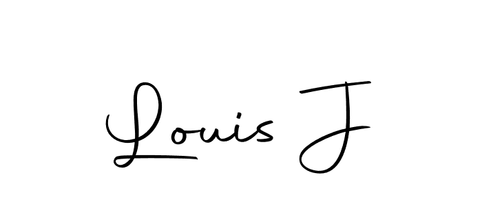 Make a beautiful signature design for name Louis J. With this signature (Autography-DOLnW) style, you can create a handwritten signature for free. Louis J signature style 10 images and pictures png