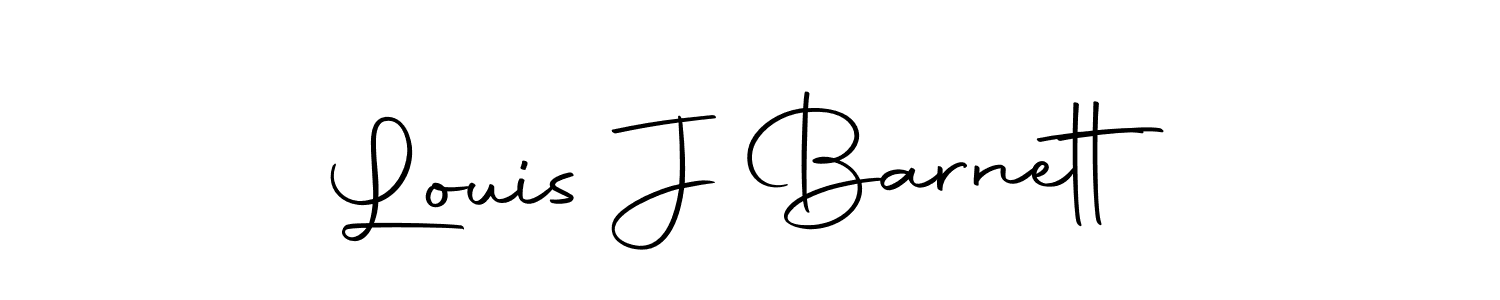 Design your own signature with our free online signature maker. With this signature software, you can create a handwritten (Autography-DOLnW) signature for name Louis J Barnett. Louis J Barnett signature style 10 images and pictures png