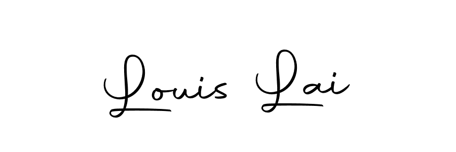How to make Louis Lai name signature. Use Autography-DOLnW style for creating short signs online. This is the latest handwritten sign. Louis Lai signature style 10 images and pictures png